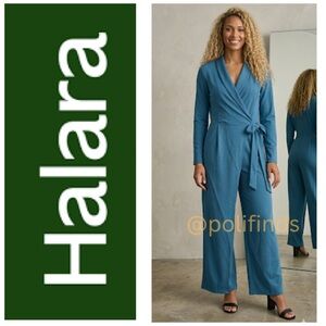 HALARA Blue Unisex WorkCore Casual Wrap Women’s Jumpsuit